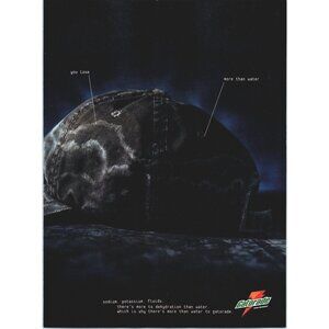 2003 Gatorade Sports Drink Vintage Print Ad Ball Cap Sweat Ring Salt Wall Art